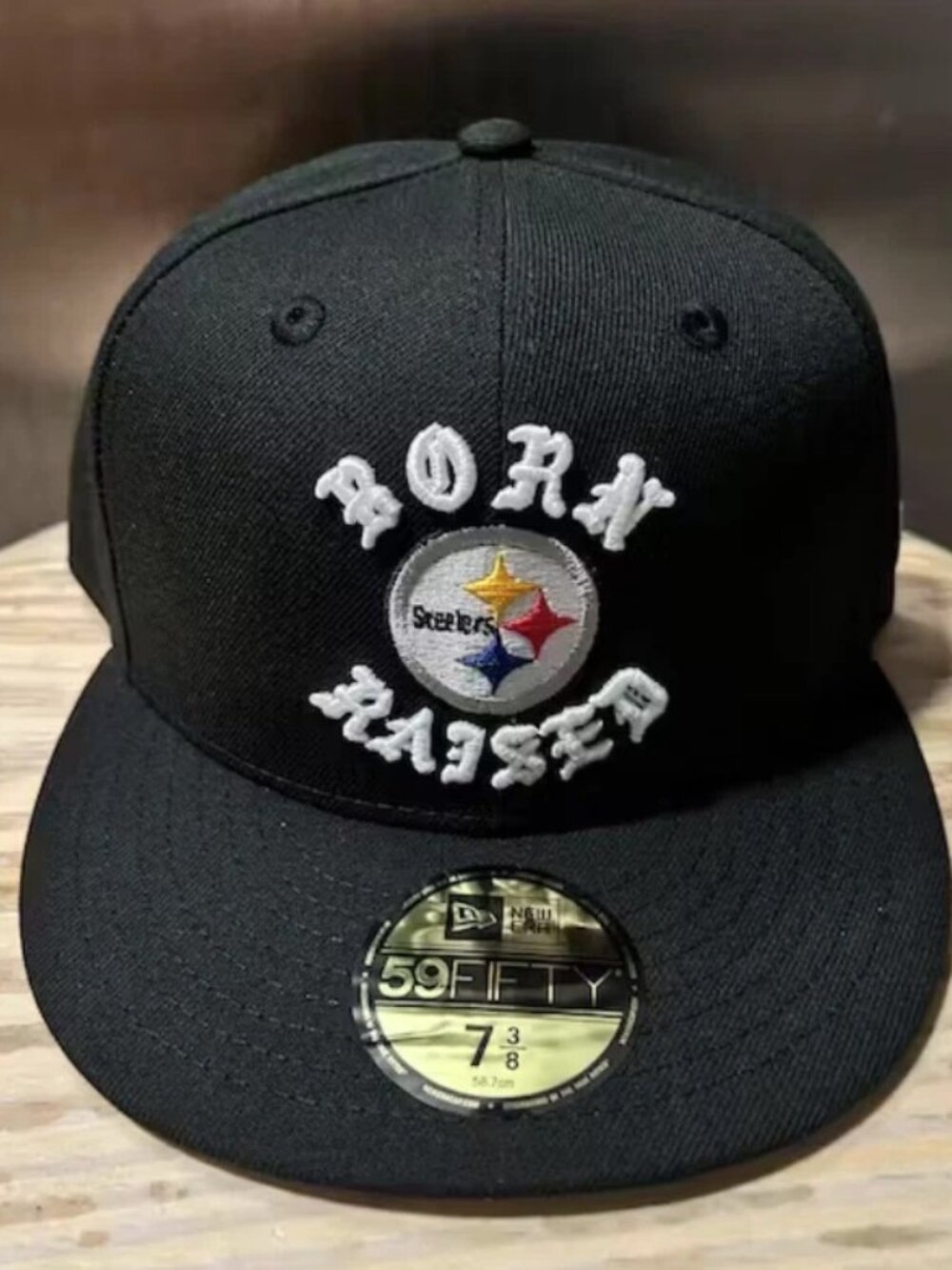 Born X Raised × NEW ERA NFL + STEELERS FITTED ROCKER HAT: BLACK